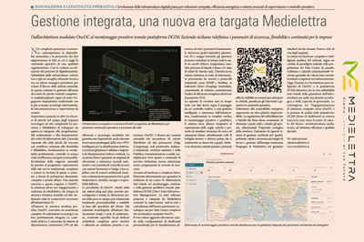 Medielettra su Il Sole 24 Ore: il futuro dei Data Center passa dalla gestione intelligente delle infrastrutture